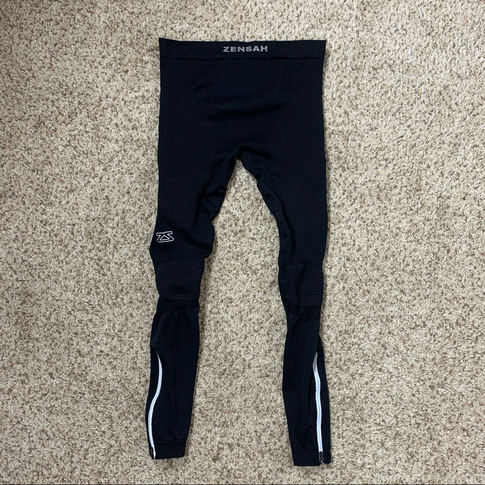 Zensah black compression recovery leggings unisex
